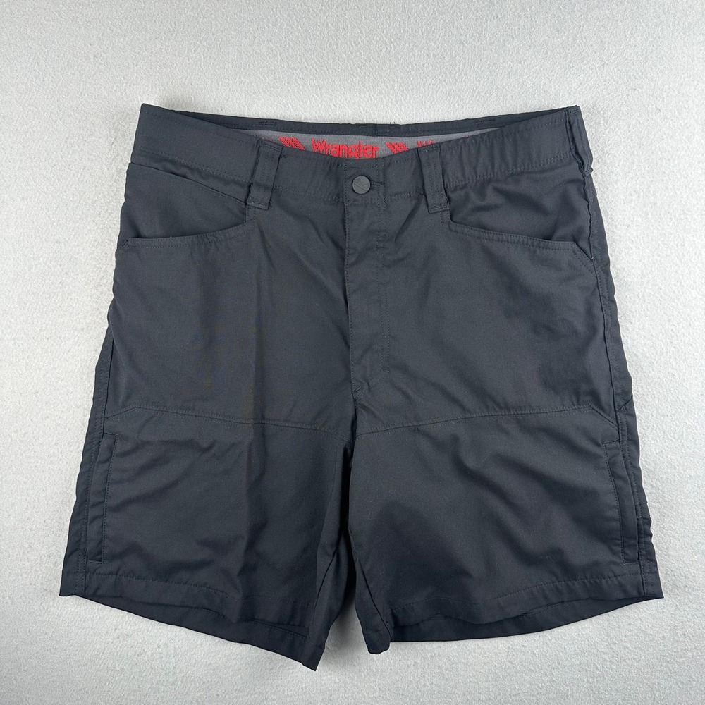 Wrangler ATG Utility Shorts Mens 34 Black All Terrain Gear Hiking Stretch 11in